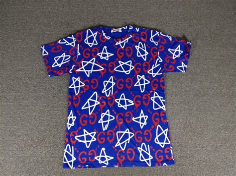 gucci gg star graffiti t shirt|Gucci jersey t shirt.